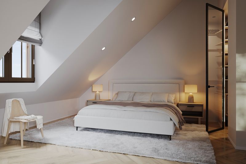 Schlafzimmer unter dem Dach